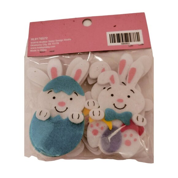 Easter Crafts Bunny Stickers 8 Rabbits Eggs Happy Easter - Picture 2 of 3